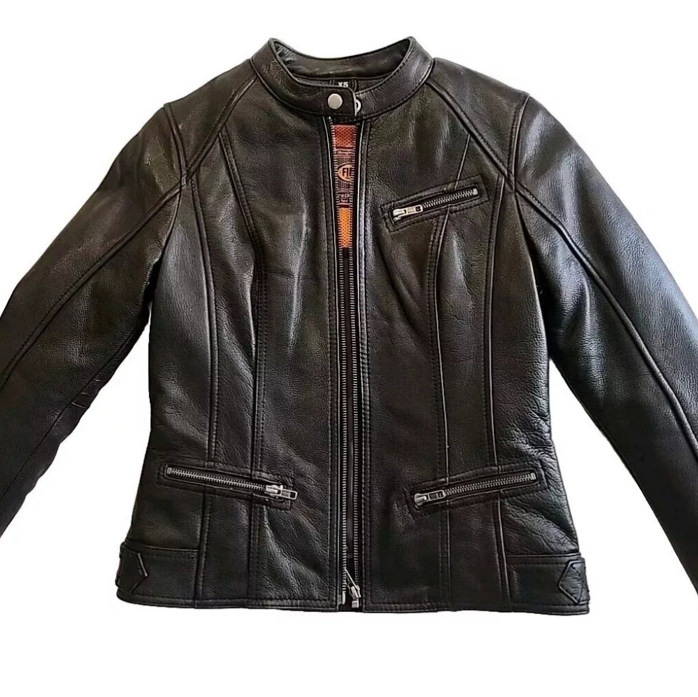 First Classics Leather Jacket Black Premium Gear XS Zip Out with Lining